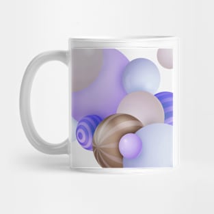 Brown Blue Circle Balls Mug